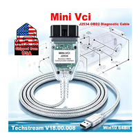 Cable de Diagnóstico Mini VCI J2534 OBD2 para Toyota/Lexus Hasta 2023, Enviado desde EE. UU.