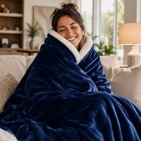 Surmatelas chauffant 50x60 pouces en flanelle et sherpa, couverture électrique à contrôle numérique, sûre et chaude, vente en gros directe usine