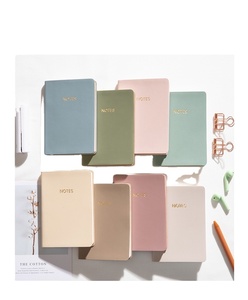 A6 Morandi soft leather cover student diary notebook