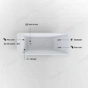 Gimnasio atletas cuerpo recuperación acrílico hielo bañera fría bañera con luz LED - Product Image 6