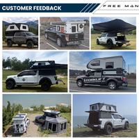 Camper de Caminhão com Lados Rígidos, Camper Leve de Alumínio para Caminhão Pickup, Camping Off Road