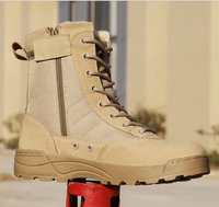 Bottes d'Hiver Tactiques de Combat pour Hommes, Chaussures de Randonnée pour Désert et Activités Extérieures