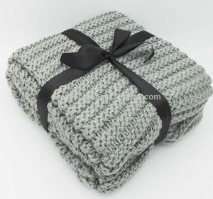 50cf96 100% algodón 100% acrílico 100% lana Mohair hecho a mano Chunky Cable tejido piel sintética <span class=keywords><strong>Sherpa</strong></span> manta trasera - Product Image 5