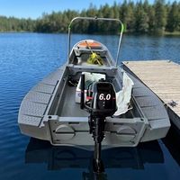 Nouveau bateau de pêche compact et léger en PE haute densité, écologique, portable, idéal pour une utilisation à domicile et pour les aventures en plein air