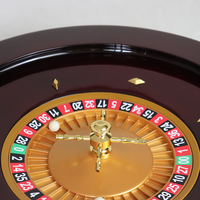 Professionnel 18 ''20'' 22 ''32" Ruleta en bois massif Casino jeu de divertissement bois simple 0 & Double 00 roue de Roulette russe