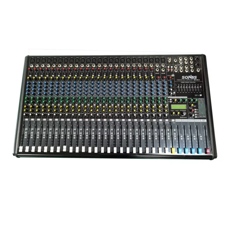 phantom power effect independent monitoring USB bluetooth interface 4 groups of 24 channel mixer professional audio