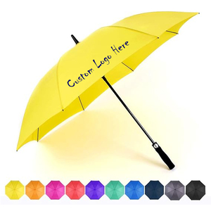 Promotional Golf Umbrella Windproof Automatic Open Custom Waterproof Fiberglass Golf Umbrella With Comfortable EVA Handle