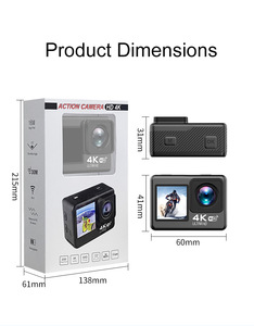<b>Mini</b> 4K/30FPS Dual Screen Sports Action <b>Camera</b> Touchscreen Vlog Helmet IP68 Waterproof 1080P HD Video DVR Motion Diving Cam - Product Image 6