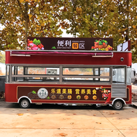 Camion de Nourriture électrique Quatre Roues Glace Crème Cookies Maison Gaufre Stand de Hot-Dog Chariot de Vente De Nourriture