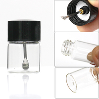 Bouteille de rangement en verre classique avec cuillère télescopique extensible et couvercle, flacon transparent ambré personnalisable avec logo disponible