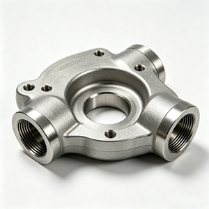 Corps de vanne en acier inoxydable usiné CNC de précision, pièces de collecteur hydraulique pour usinage - Product Image 1