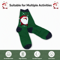 Chaussettes de Noël personnalisées OEM, couleurs variées, chaussettes en coton tricoté jacquard, chaussettes confortables pour homme et femme, pour la vie quotidienne