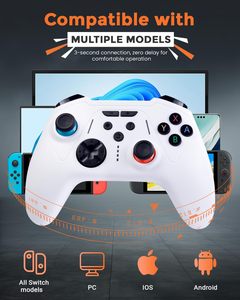 S201 Wireless Gamepad <b>for</b> 2/<b>PC</b>/Android/iOS-400mAh Battery <8M Range Six-Axis Motion Sensing Game Controller - Product Image 2