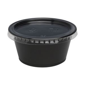 Couvercles Souffle Lids 3.25 Oz pour portions individuelles en plastique transparent jetable avec coupelles pour sauces/dips/assaisonnements - Product Image 2