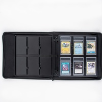 Classeur personnalisé 6 poches de haute qualité pour cartes gradées, avec fermeture éclair, pour cartes à collectionner Pokémon, cartes de baseball, cartes transparentes en PU