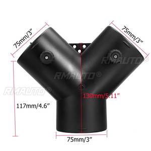 1/2pcs 75mm Valve Flap Adjustable Air Vent Ducting <b>Splitter</b> Exhaust Pipe Joiner Connector for Diesel Parking Heater - Product Image 6
