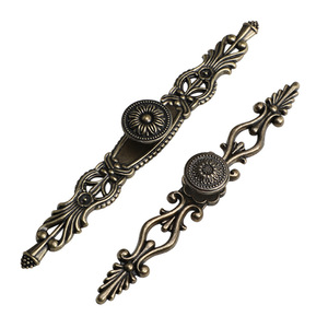 Poignées de meuble en bronze antique, en alliage de zinc moulé sous pression, style européen, pour armoire et tiroir, rondes, à trou unique - Product Image 4