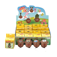 Creative plante verte herbe tête poupée bureau mini plante en pot dessin animé bureau herbe plantation cadeau d'observation pour enfants