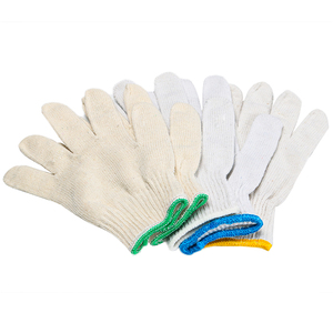 Alta calidad barato hombres mujeres tejido Protección Laboral jardinería seguridad blanco algodón mano trabajo guantes - Product Image 3