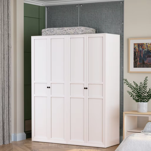 Armoire métallique simple et moderne à 2 portes, meuble de rangement pour vêtements, organisateur pour chambre à coucher - Product Image 3
