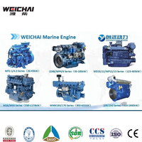 Motor Diésel Marino WEICHAI de 4 Cilindros Refrigerado por Agua, 90HP, 120HP, 150HP para Barcos de Pesca, Barcos de Recreo y Embarcaciones Utilitarias