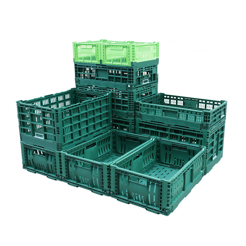 600*400*220 cheap price foldable plastic crates for fruits and vegetables manufacturer
