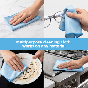 Chiffon de polissage pour verre, chiffon de nettoyage miracle sans traces, chiffons de nettoyage en <span class=keywords><strong>microfibre</strong></span> sans peluches pour la cuisine, la vaisselle, les miroirs, nettoyage facile - Product Image 5