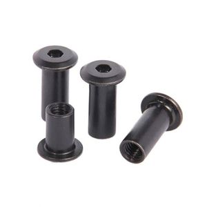 Rivet à tête plate ronde moletée en acier, plaqué nickel noir, résistant à la corrosion, pour tôle automobile - Product Image 1