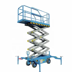  China Top 4M 6M 8M 10M 12M 14M 16M 8M Mobiele Elektrische Manlift Hef Platform Schaarlift Ruw Terrein Lift