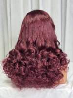 Pelucas de Cabello Humano con Cierre de Encaje 5x5, Onduladas y Rizadas, sin Pegamento, Color Rubio SDD P # 4/27 Virgen Birmana Brasileña Peruana