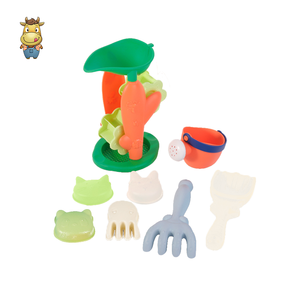 Ensemble de jouets de plage pour enfants, seau à sable, 7 pièces, pelle, râteau, moules d'animaux, jouet de plage d'été en plein air - Product Image 1