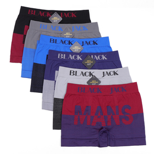 Calzoncillos bóxer para hombre <span class=keywords><strong>Black</strong></span> <span class=keywords><strong>Jack</strong></span> con bloques de color, cintura con estampado de letras, suaves y cómodos, colores surtidos, venta al por mayor - Product Image 1