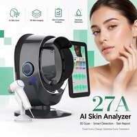 Analyseur de peau professionnel AI, scanner facial 3D, machine d'analyse de la peau 36MP avec rapports personnalisés pour les salons de beauté et les soins de la peau