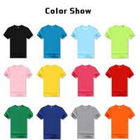 Groothandel Blanco T-Shirt Op Maat 100% Polyester T-Shirt Logo Voor Heren Effen Bedrukte Blanks Casual Tshirt