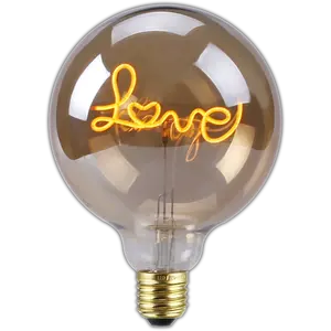 Dekorative E27 LED-Glühbirne Dimmen Vintage Lampe G95 G125 Custom ized Spiral Letter Cartoon Herz Traum Liebe Filament Glühbirne