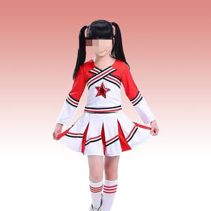 Conjunto de Uniforme de <span class=keywords><strong>Animadora</strong></span> para Niñas, 2 Piezas, Color Beige, <span class=keywords><strong>Disfraz</strong></span> de <span class=keywords><strong>Animadora</strong></span> para Equipo de Baile - Product Image 3