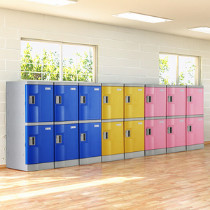 ตู้ล็อกเกอร์อิเล็กทรอนิกส์โลหะสองชั้น Toppla Smart 14 ช่อง แบบถอดประกอบได้ สำหรับโรงงาน หอพัก เก็บเสื้อผ้า - Product Image 1
