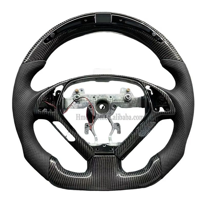 คาร์บอนไฟเบอร์ + หนัง + เย็บสีดำ + LED