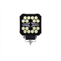Projecteur LED nid d'abeille avec réflecteur central à ailettes, lampe de conduite, lampe auxiliaire