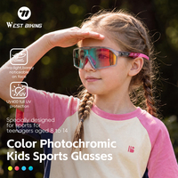 WEST BIKING Lunettes de cyclisme pour enfants et lunettes de protection à changement de couleur, lunettes à changement de couleur sensibles à la lumière, lunettes pour jeunes