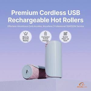 Rulos <span class=keywords><strong>El</strong></span>éctricos Inalámbricos de Gel de Sílice al por Mayor con Clips Seguros, Ligeros, Portátiles y Barriles Intercambiables para Cabello Largo DIY - Product Image 1