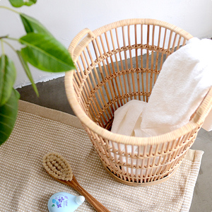 Vintage Woven <b>Rattan</b> <b>Laundry</b> <b>Basket</b> Storage <b>Basket</b> From Viet Nam - Product Image 4