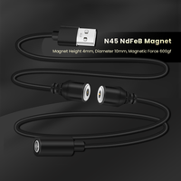 Kit de connecteurs de câble DC 50 mm et connecteurs de charge magnétique USB, connecteur de câble DC magnétique rond à 2 broches de 10 mm