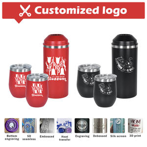 Ensemble de 12-24 gobelets isothermes en acier inoxydable à double paroi avec revêtement en poudre, pour bouteilles de vin, 12 oz, boîte cadeau - Product Image 6