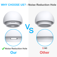 New Bee – embouts en silicone de remplacement XS/S/M/L pour Apple Airpods Pro 2 (2e génération) avec trou de réduction du bruit, 4 paires