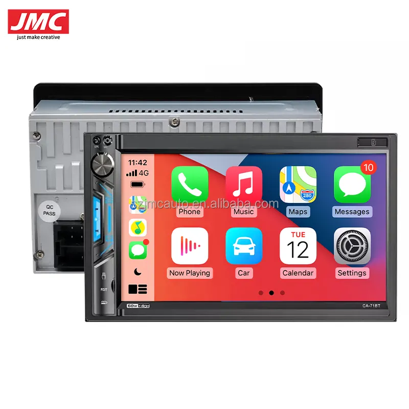 JMC Double Din MP5 7Inch Multimedia Wired CarPlay Android Auto Car Radio Mirror Link External Microphone Car Stereo