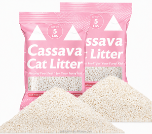 Litière pour chat en manioc de qualité supérieure, biodégradable, sans poussière, en fibres végétales, vente en gros usine - Product Image 1