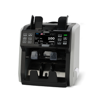 Compteur de billets multi-devises Henry HL-P300 2CIS à 2 compartiments avec écran TFT 4,3 pouces, qualité professionnelle, imprimante intégrée, détection automatique des devises