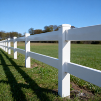 Kit de clôture en PVC blanc à assemblage rapide, DIY, 2 rails en vinyle, pour poteaux de ranch, pagaie, enclos, facile à installer, économique