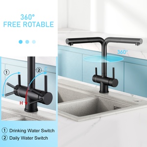 Filter Water Stainless Steel Wholesale 3 Way Kitchen Faucet Black - Product Image 3